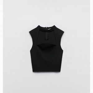 Zara black cutout top